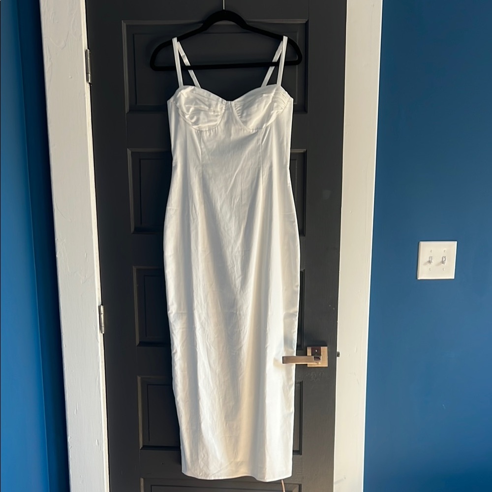 NWT Reformation Stormi White Spaghetti Strap Dress
